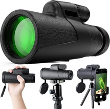 Monocular Telescope, 12X50 High Power Monocular For Bird Watching Adults... - $36.99