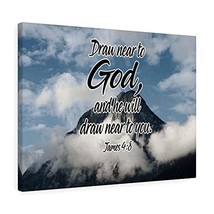 Express Your Love Gifts Bible Verse Canvas Draw Near to God James 4:8 Wall Art C - £108.35 GBP