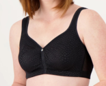 Breezies Wirefree Diamond Shimmer Unlined Support Bra- BLACK, 40C - £14.83 GBP