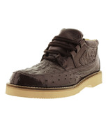 Mens Real Crocodile Ostrich Skin Shoe Brown Leather Casual Sneaker Size ... - $232.49 CAD