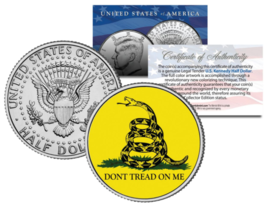 Dont Tread On Me Gadsden Original America Flag Jfk Kennedy Half Dollar U.S Coin - £6.78 GBP