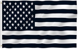 3&#39;x5&#39; Black And White American Flag, Military, Nascar, Army Usa Premium - £14.60 GBP
