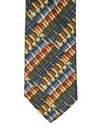 BOSS Hugo Boss Tie 100% Silk Tie Made In Italy 58"x4" Rust Green Blue EUC - $18.63