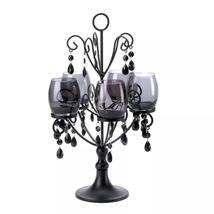 Romantic Black MIDNIGHT ELEGANCE CANDELABRA Table Centerpiece - $49.95