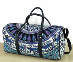 Cotton Duffel Handbag Indian Mandala Sports Gym Bag Unisex Travel Bags JP341 - £18.02 GBP