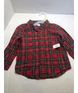 Old Navy Red Plaid Button down shirt size 2T new with tags - $244.62 MXN