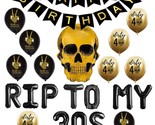 Rip To My 30S 40Th Birthday Party Supplies, Rip Thirties Balloons Happy ... - $33.99