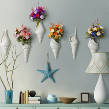 Wall-hung Conch Shaped Ceramic Vase Wall Decoration Home Offices Coffee Bars - £39.56 GBP