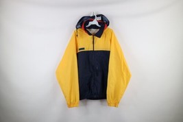 Vintage 90s Columbia Mens Large Distressed Spell Out Hooded Windbreaker Jacket - £43.38 GBP