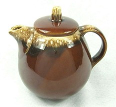 Vintage Hull Pottery Brown Drip Glaze Teapot Oven Proof Tea Pot with Lid USA - £23.69 GBP