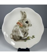 Pier 1 BUNNY PALS Salad Plate Rabbit Spring Dolomite Flowers Replacement... - £11.69 GBP