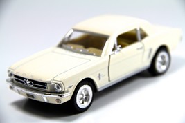 New 5&quot; 1964 1/2 Ford Mustang Diecast Model Toy Car 1:36 Cream White Gift Kids - £13.42 GBP