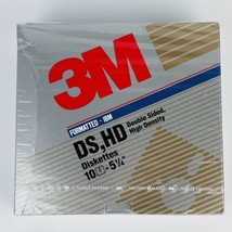3M 5 1/4" Double Sided High Density Floppy Diskettes 12883 IBM Pack of 10 NEW - $22.24