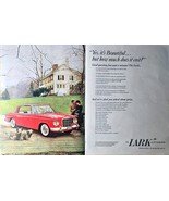 Lark by Studebaker Coupe Dogs Terrier Couple red 2 page ad-1962 Vintage ... - $14.45