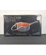 ECO + CHEF 2.6 QUART Sauce Pan COPPER SERIES Ceramic Non-Stick Coating N... - $34.60