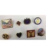 Lot of 8 Masonic Free Mason Knight Templar RARE California Lapel Pins - ... - $837.73 MXN