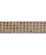 Gold Faux Gemstones Rhinestones 4 Rows on Silver Mesh Banding Trim BTY M... - €2,58 EUR Gold Faux Gemstones Rhinestones 4 Rows on Silver Mesh Banding Trim BTY M... - €2,58 EUR