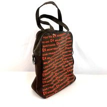 CP Air Travel Bag Canadian Pacific Vtg Orange Brown Cosmetic Carry Purse - £38.66 GBP