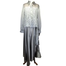 Silver Skirt Cami and Blouse Set New with Tags Size 8 - £58.40 GBP
