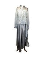 Silver Skirt Cami and Blouse Set New with Tags Size 8 - £58.18 GBP