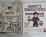 Harry Potter&#39;s Coloring Book &amp; Characters Drawing Guide for Kids Books Lot - £6.25 GBP