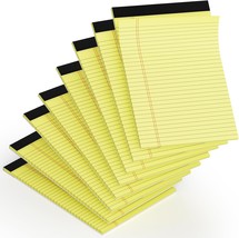 Legal Pads 8.5 X 11, 8 Pack, Yellow Paper Pads, Wide Ruled,, 30 Sheets/Pad - £26.73 GBP