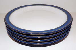 WONDERFUL SET OF 4 DENBY ENGLAND IMPERIAL BLUE 6 3/4&quot; BREAD &amp; BUTTER PLATES - £37.59 GBP