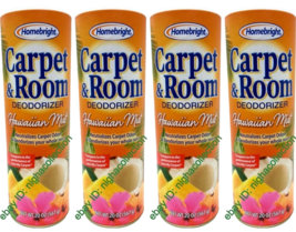 LOT 4 x H.Bright Carpet &amp; Room Deodorizer HAWAIIAN MIST 20 Oz Each SEALED - $38.60