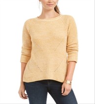 Style &amp; Co Womens Petite PL Golden Marled Pointelle Pullover Sweater NWT... - $19.59