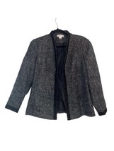 Women&#39;s Coldwater Creek Black/Metallic 27% Wool Lined Beaded Jacket PS 6-8 - £14.82 GBP