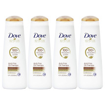 Pack of 4 New Dove Nutritive Solutions Shampoo Anti-Frizz Oil Therapy - 12.0 oz - £19.97 GBP