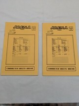 Lot Of (2) Silverwolf Games Arena Character Sheets Sci Fi RPG - £24.71 GBP