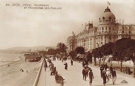 Bello Francia ~ Hotel Negresco E Promenade Des Anglais ~1910s Foto Carto... - £7.88 GBP