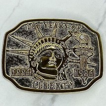 Vintage 100 Years of Liberty 1886 1986 Belt Buckle - £13.17 GBP