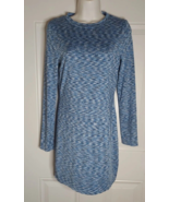 Shein Long Sleeve Scoop Neck Blue A-Line Bodycon Dress Size Medium - $13.78