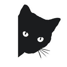 1 PC Cute  Funny Car Stickers Black White Cats Vinyl Car Window Decal   Car Acce - £34.99 GBP