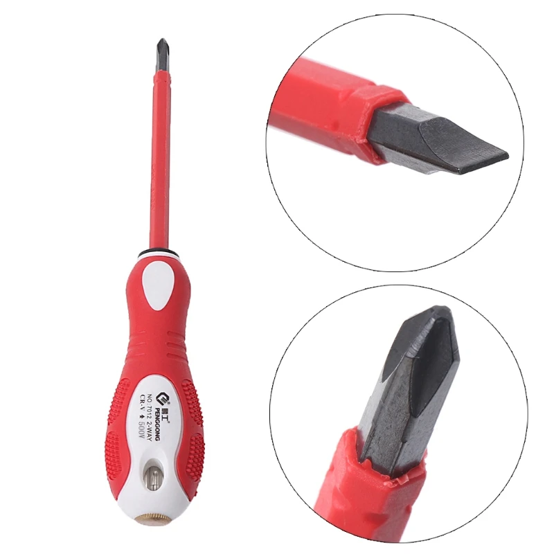 2-In-1 Dual Head Screwdriver Electrical Tester Pen 500V Voltage Tool L4MB - £130.74 GBP