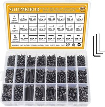 M2 M3 M4 Alloy Steel Screws Nuts and Washers 1200PCS, Sutemribor Hex Soc... - £31.37 GBP