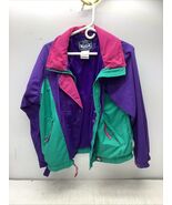 Vintage Women&#39;s 80s/90s XL Woolrich Windbreaker Purple/Teal/Pink Full Zip - $537.66 MXN
