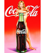 Lola cola coca II 2 vintage pin-up framed canvas art print giclée 24&quot;X18... - $83.16