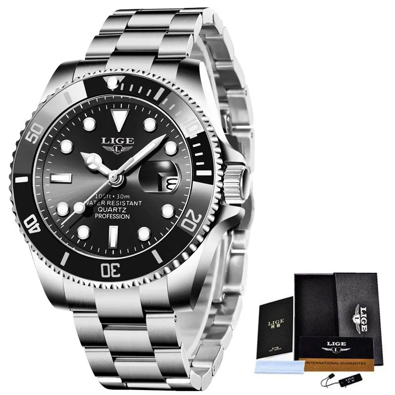 Top Brand Luxury Fashion Diver Watch Men 30ATM Waterproof Date Clock Spo... - $71.74