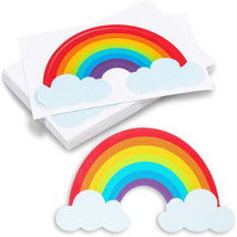 Colorful Rainbow Waterproof Decal Vinyl Sticker (3.5 X 2 In 36 Pack) - £14.14 GBP