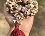 Goddess KALI Nar Mund Mala ROSARY Carved Skull Big Prayer Beads halloween - $39.19