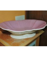 Art Pottery 13+&quot; Cowan Pottery Oblong Bowl Dish Vintage Pink &amp; Cream Mid... - £13.44 GBP