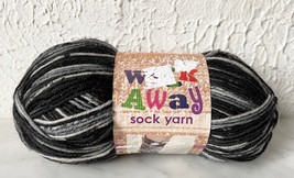 Yarn Bee Walk Away Sock Yarn - 1 Skein Color Black Grey Pettitoes #1010 - $9.45