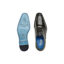 Belvedere Men's Orlando Dress Formal Shoes Genuine Ostrich Quill Black D01 image 5