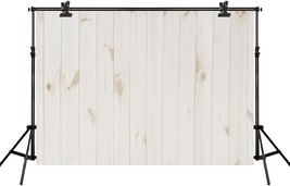 7x5ft 2.2x1.5m White Wood Backdrops Wooden Backgrounds for Photography Studio - £25.71 GBP