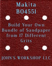 Build Your Own Bundle of Makita BO4551 1/4 Sheet No-Slip Sandpaper - 17 Grits! - $0.99