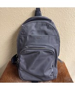 Tumi Voyageur Brive Sling Gray Backpack Travel Crossbody Nylon Leather S... - $259.31 CAD