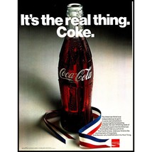 1971 Coca Cola Coke Vintage Print Ad Bottle Red White Blue Ribbon Wall Art - £8.20 GBP